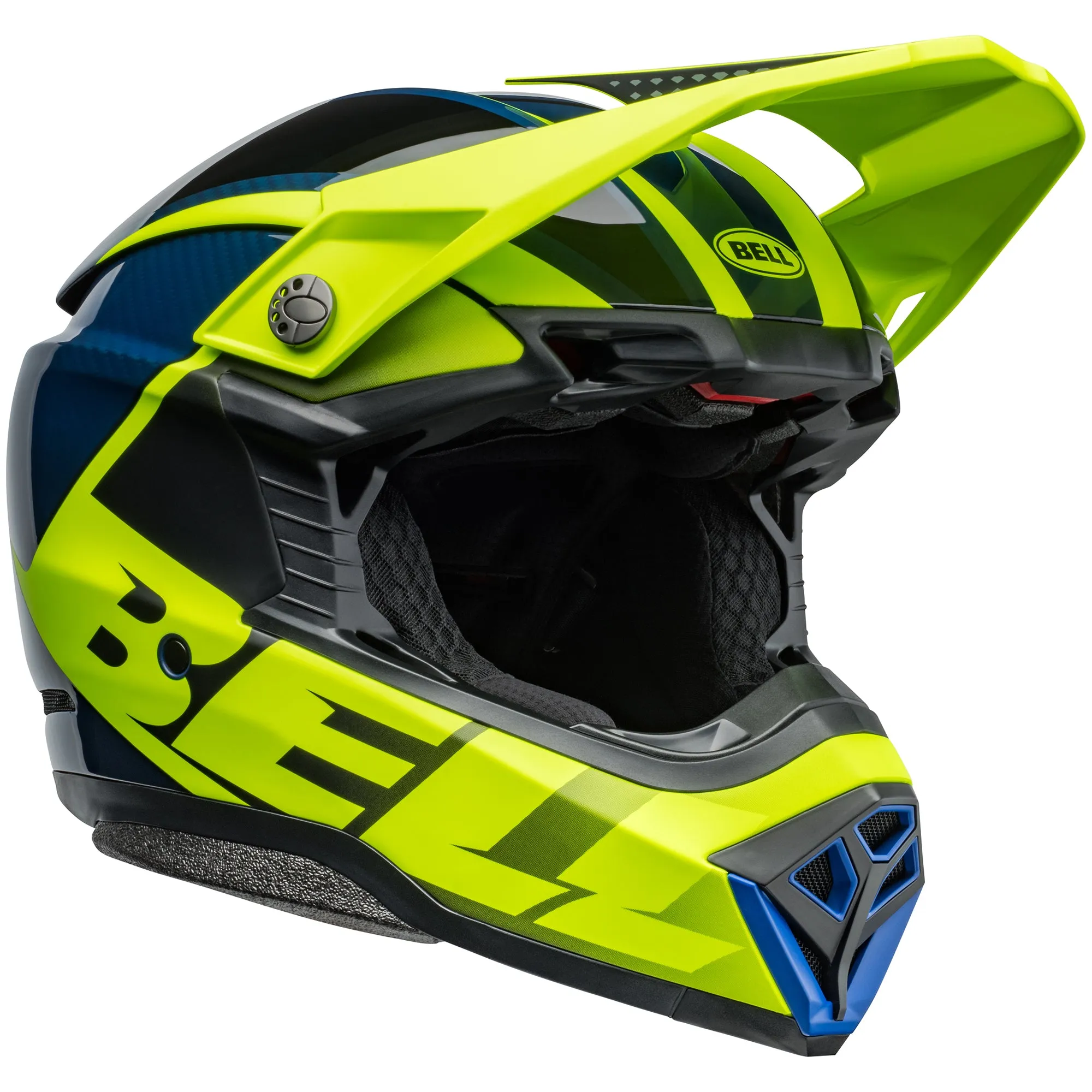 Bell Moto-10 Spherical MIPS Motocross Helmet Sliced Retina Blue