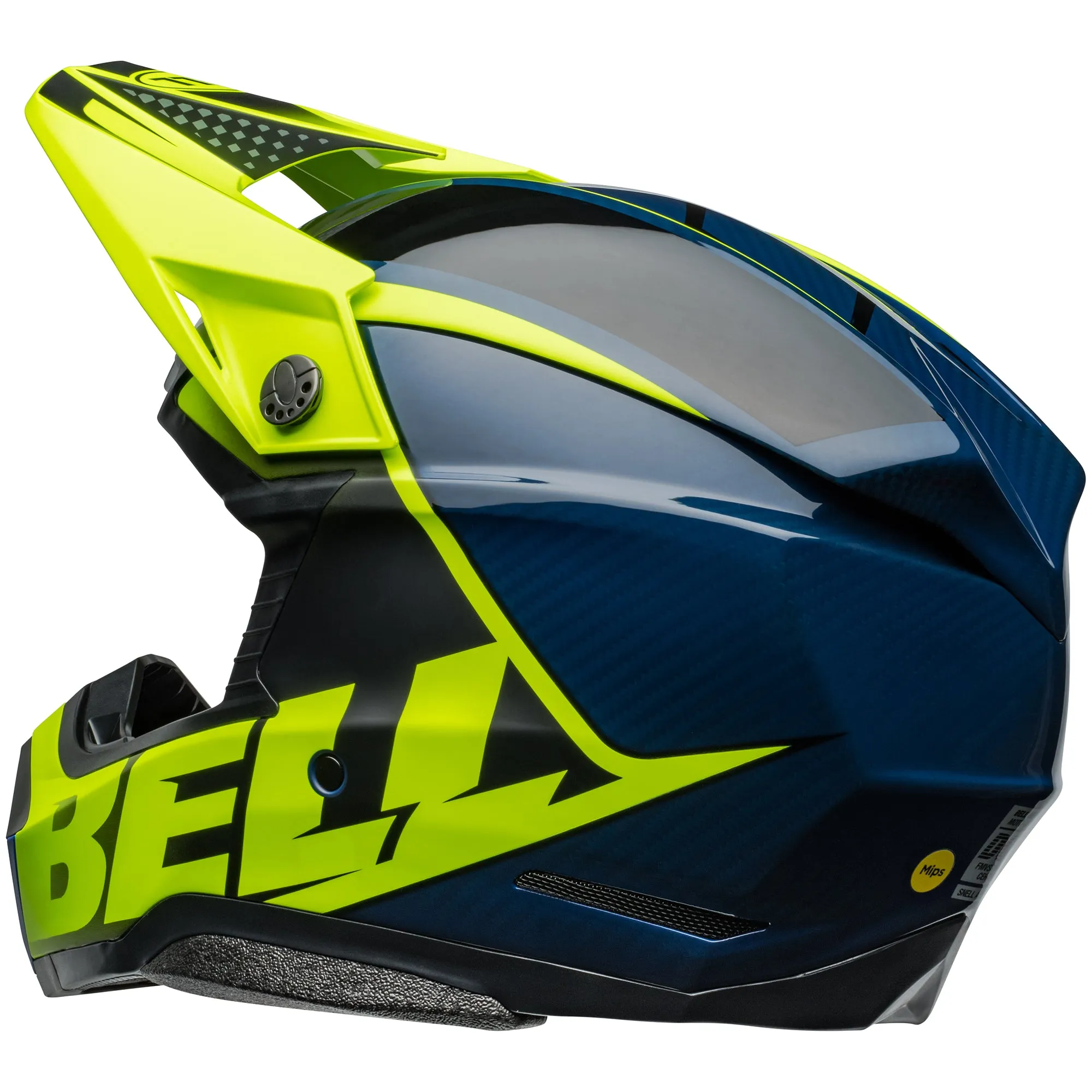 Bell Moto-10 Spherical MIPS Motocross Helmet Sliced Retina Blue