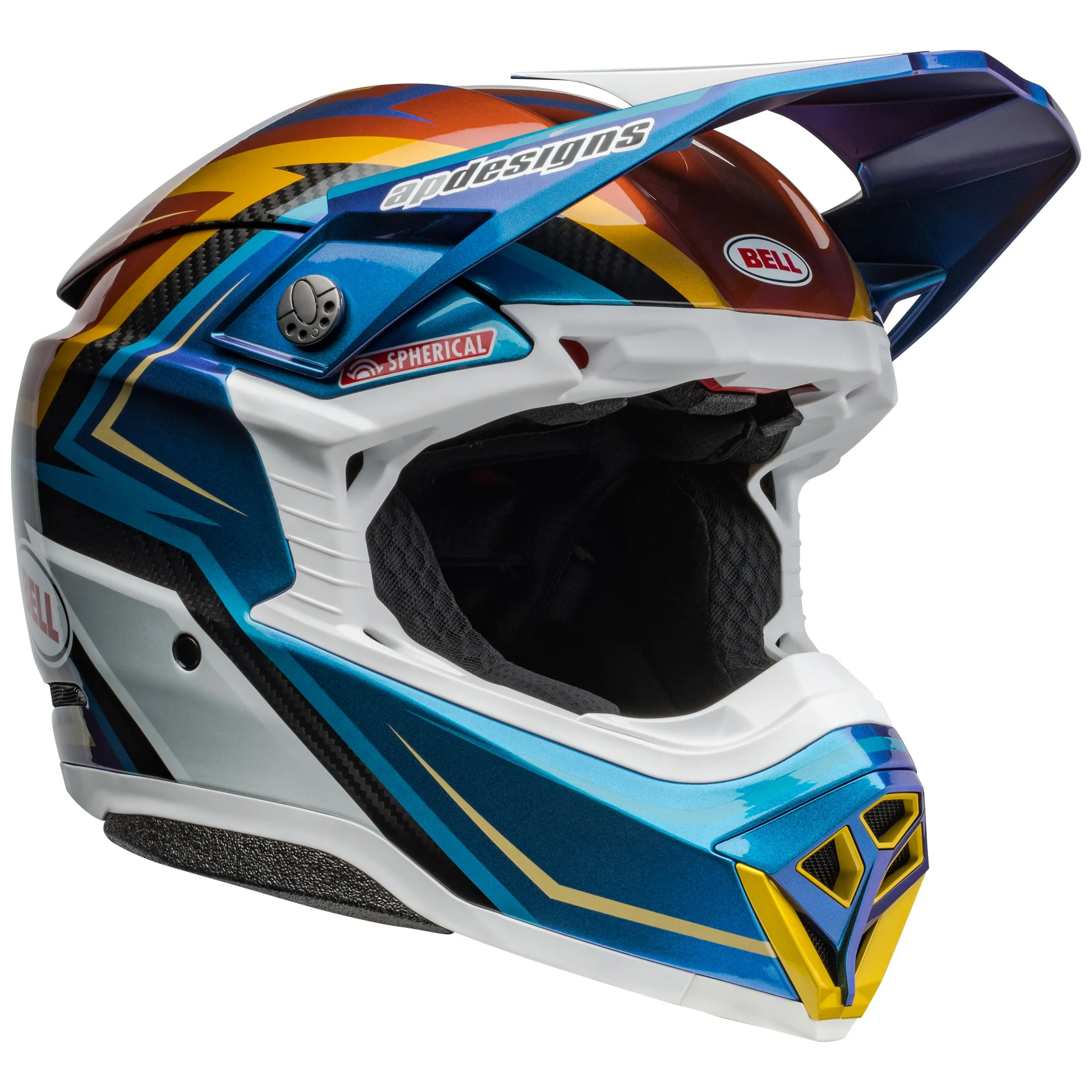 Bell Moto-10 Spherical MIPS Motocross Helmet Tomac White Gold