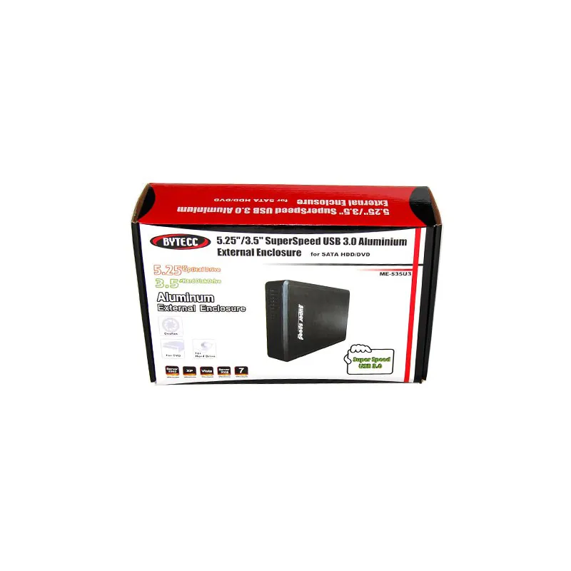 Bytecc ME-535U3 SuperSpeed USB 3.0 Aluminum 5.25"/3.5" Enclosure