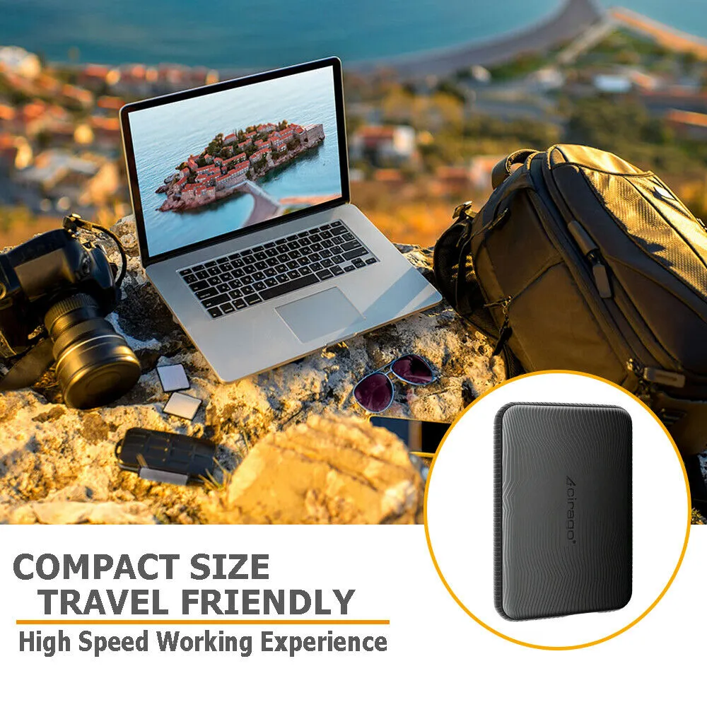 Cirago Ultra-Fast USB 3.0 Portable External Hard Drive 160GB, 250GB, 320GB, 500GB, 1TB, 2TB HDD for Mac, PC, Desktop, Laptop, MacBook, Chromebook, Xbox One, Xbox 360, PS4 - Black