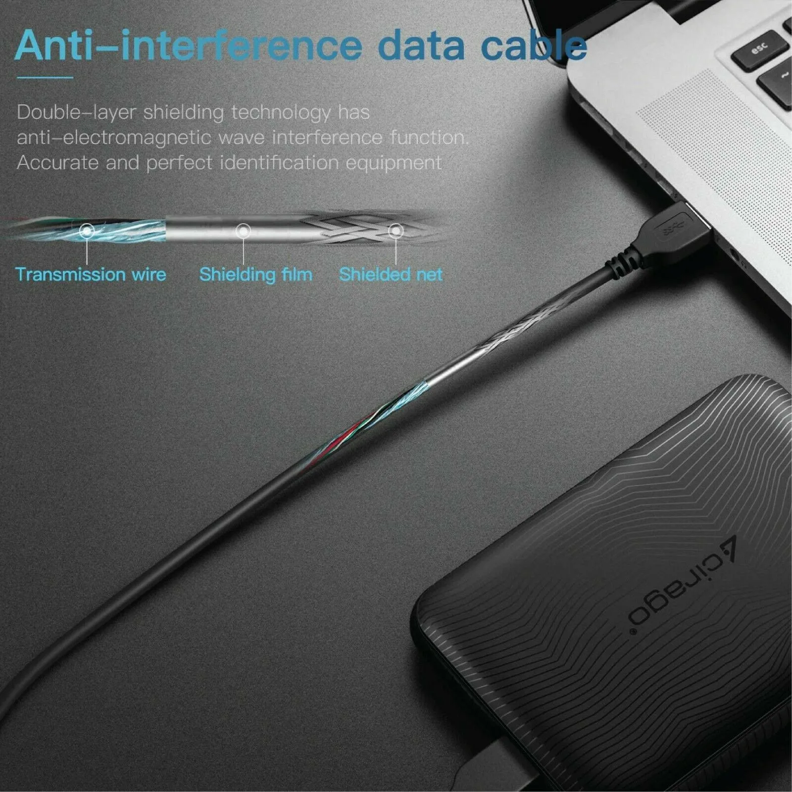 Cirago Ultra-Fast USB 3.0 Portable External Hard Drive 160GB, 250GB, 320GB, 500GB, 1TB, 2TB HDD for Mac, PC, Desktop, Laptop, MacBook, Chromebook, Xbox One, Xbox 360, PS4 - Black
