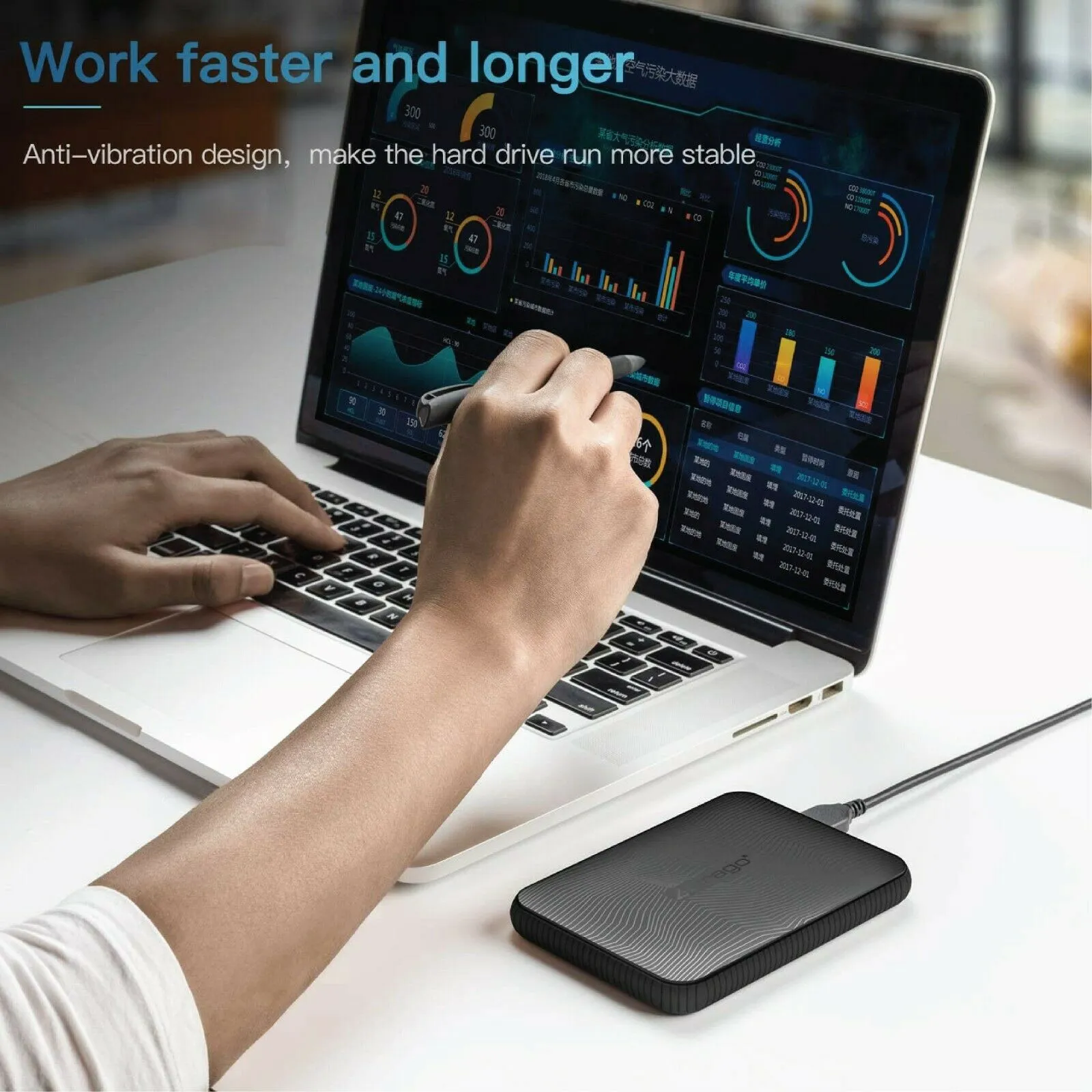 Cirago Ultra-Fast USB 3.0 Portable External Hard Drive 160GB, 250GB, 320GB, 500GB, 1TB, 2TB HDD for Mac, PC, Desktop, Laptop, MacBook, Chromebook, Xbox One, Xbox 360, PS4 - Black