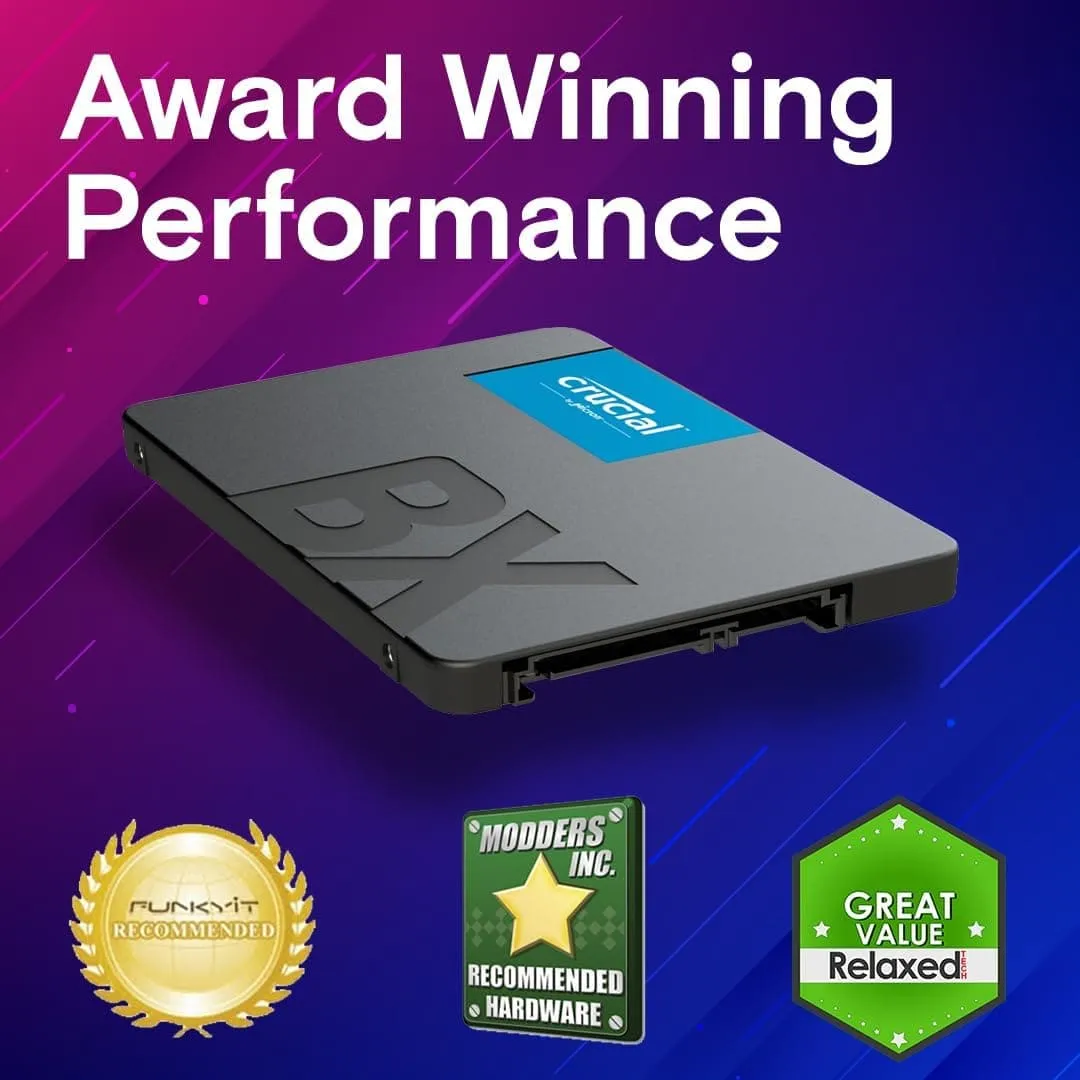 Crucial BX500 240GB 3D NAND SATA 2.5 Inch Internal SSD - Up to 540MB/s - CT240BX500SSD1