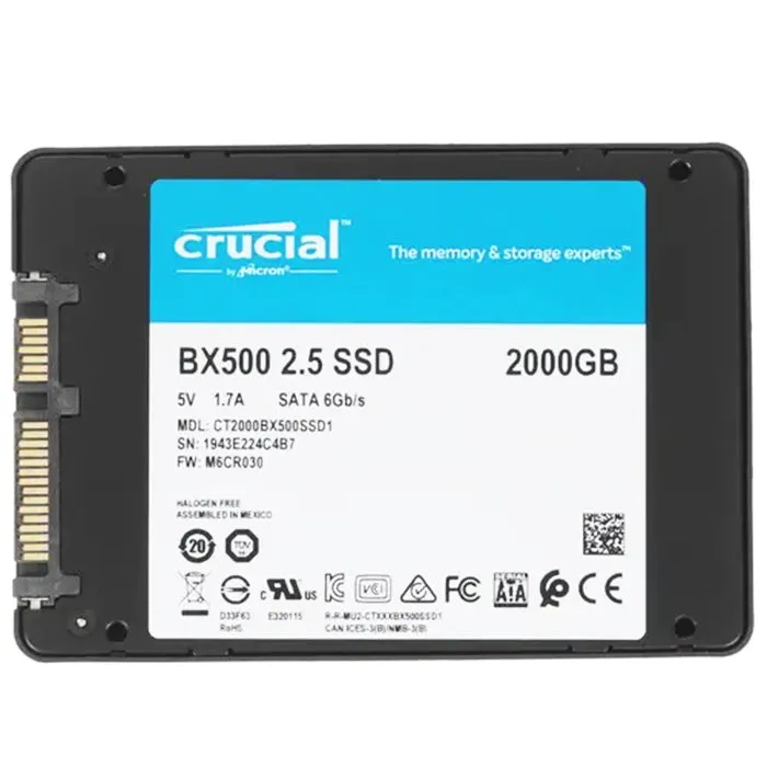 Crucial BX500 2TB 2.5" SATA III SSD