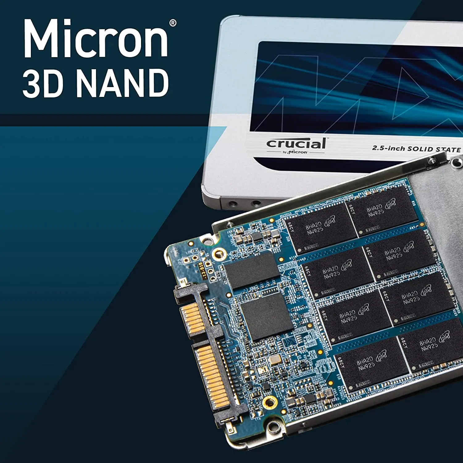 Crucial MX500 250GB 3D NAND SATA 2.5 Inch Internal SSD - Up to 560MB/s - CT250MX500SSD1
