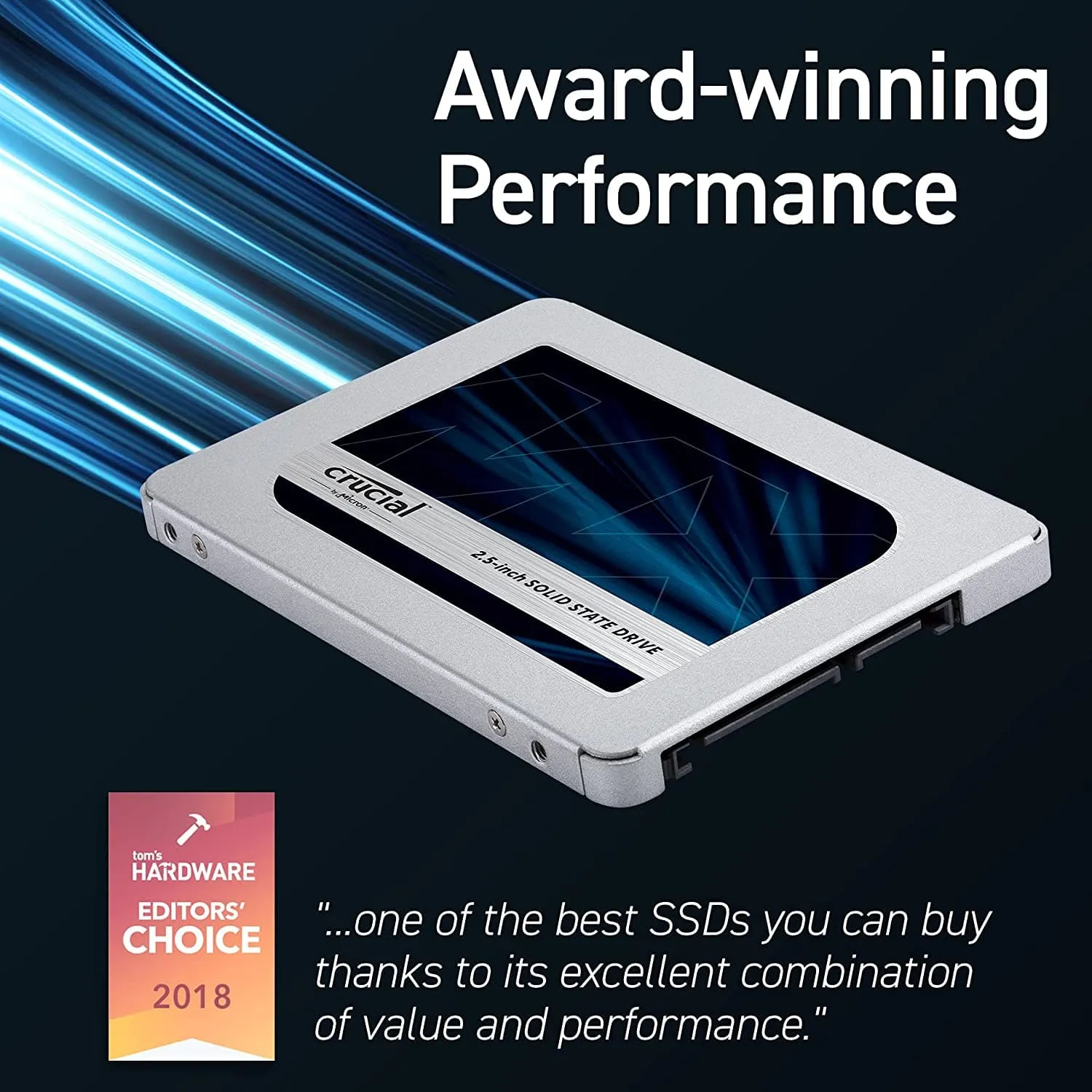 Crucial MX500 250GB 3D NAND SATA 2.5 Inch Internal SSD - Up to 560MB/s - CT250MX500SSD1