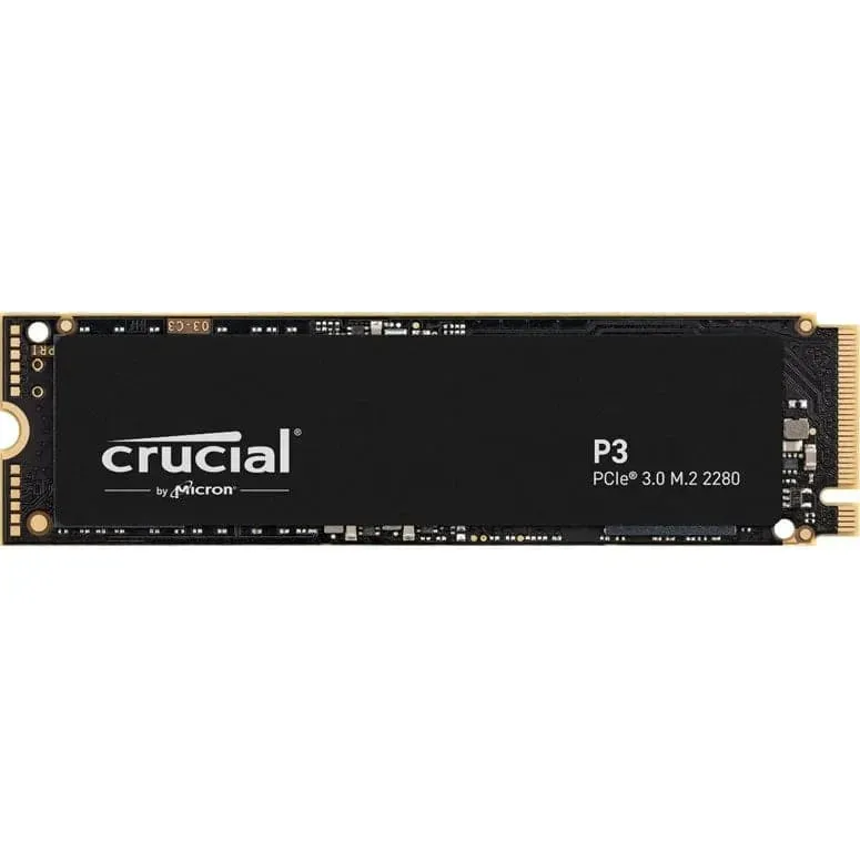 Crucial P3 500GB M.2 PCIe Gen3 NVMe Internal SSD - Up to 3500MB/s - CT500P3SSD8