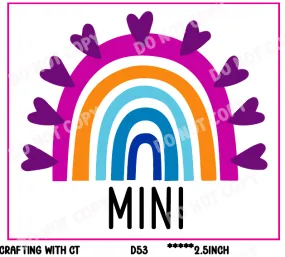 D53 Mini rainbow decal