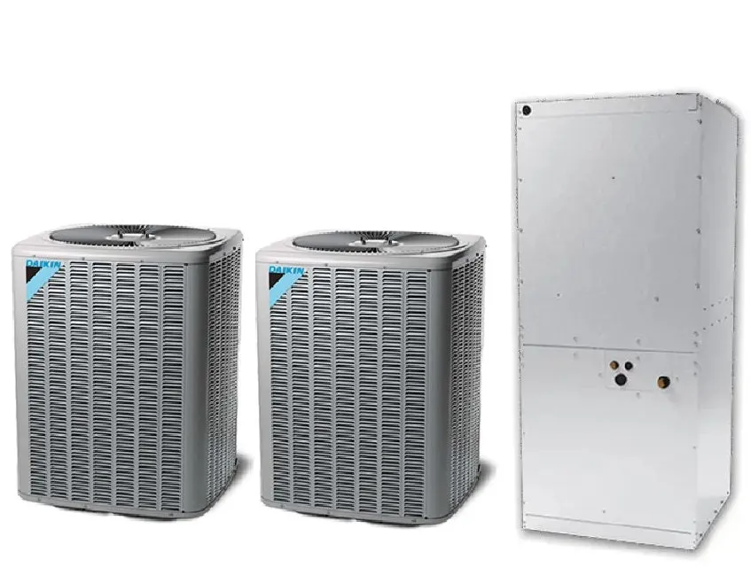 Daikin Light Commercial 10 Ton Multi-Positional Air Conditioning Split System with 15kW Heat Kit - 2xDX3SEA6040,DAX12044