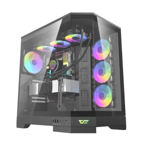 DarkFlash Casing DQX90 Gaming Full Black