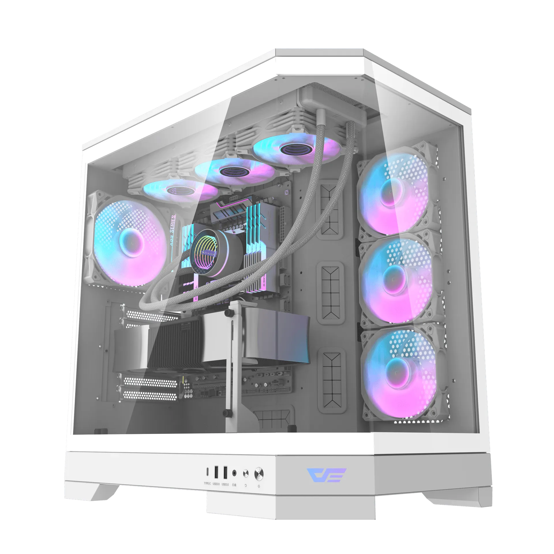 DARKFLASH Casing DQX90 GAMING FULL WHITE