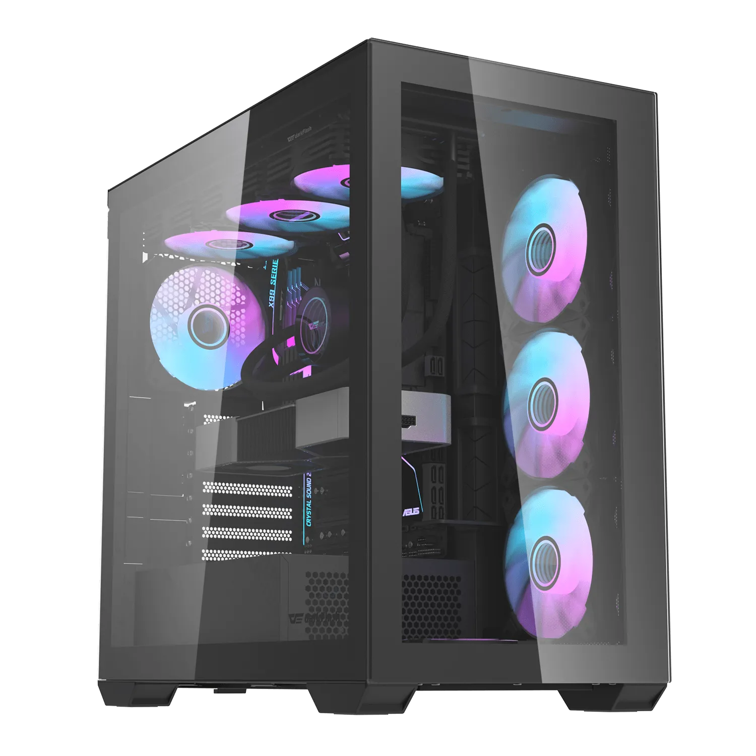 darkFlash DLX4000 Glass Black 黑色 E-ATX Case 不含風扇 (CA-DLX40GB)