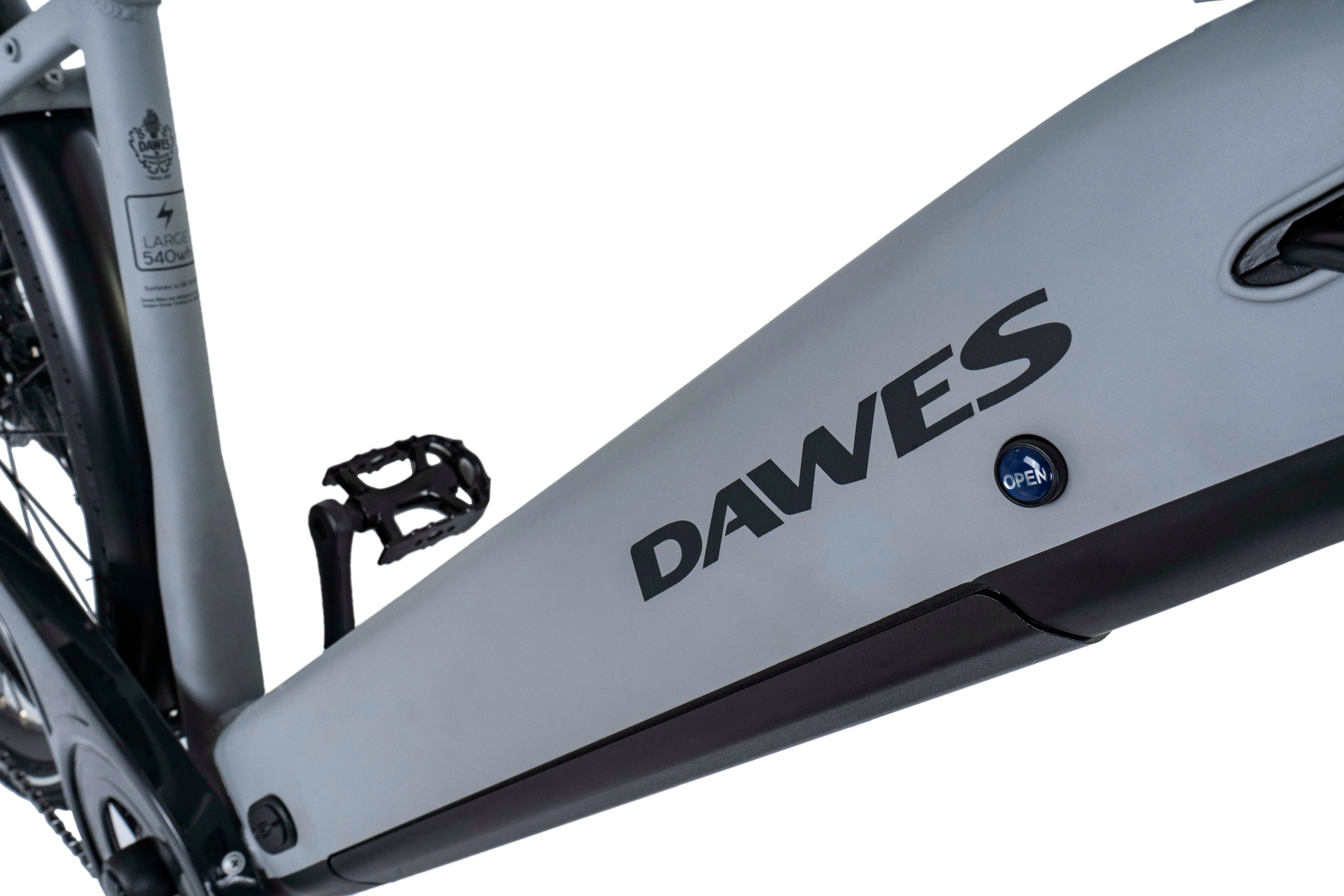 Dawes Spire Crossbar 2.0 Electric Hybrid Bike, Medium Light Grey/Black
