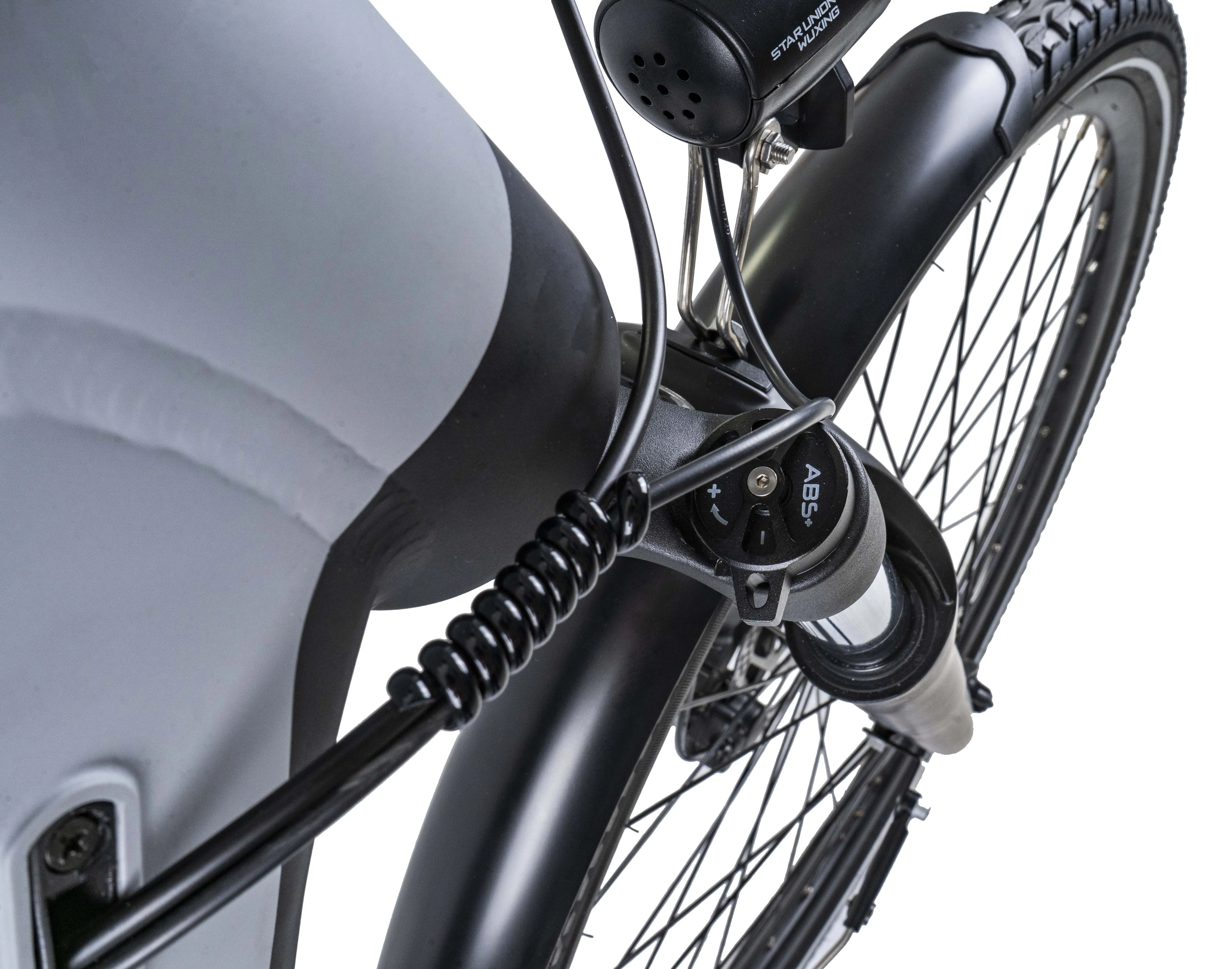 Dawes Spire Crossbar 2.0 Electric Hybrid Bike, Medium Light Grey/Black