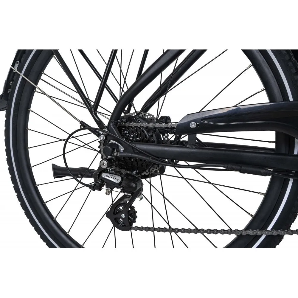 Dawes Spire Low Step 1.0 Electric Hybrid Bike, Medium Black