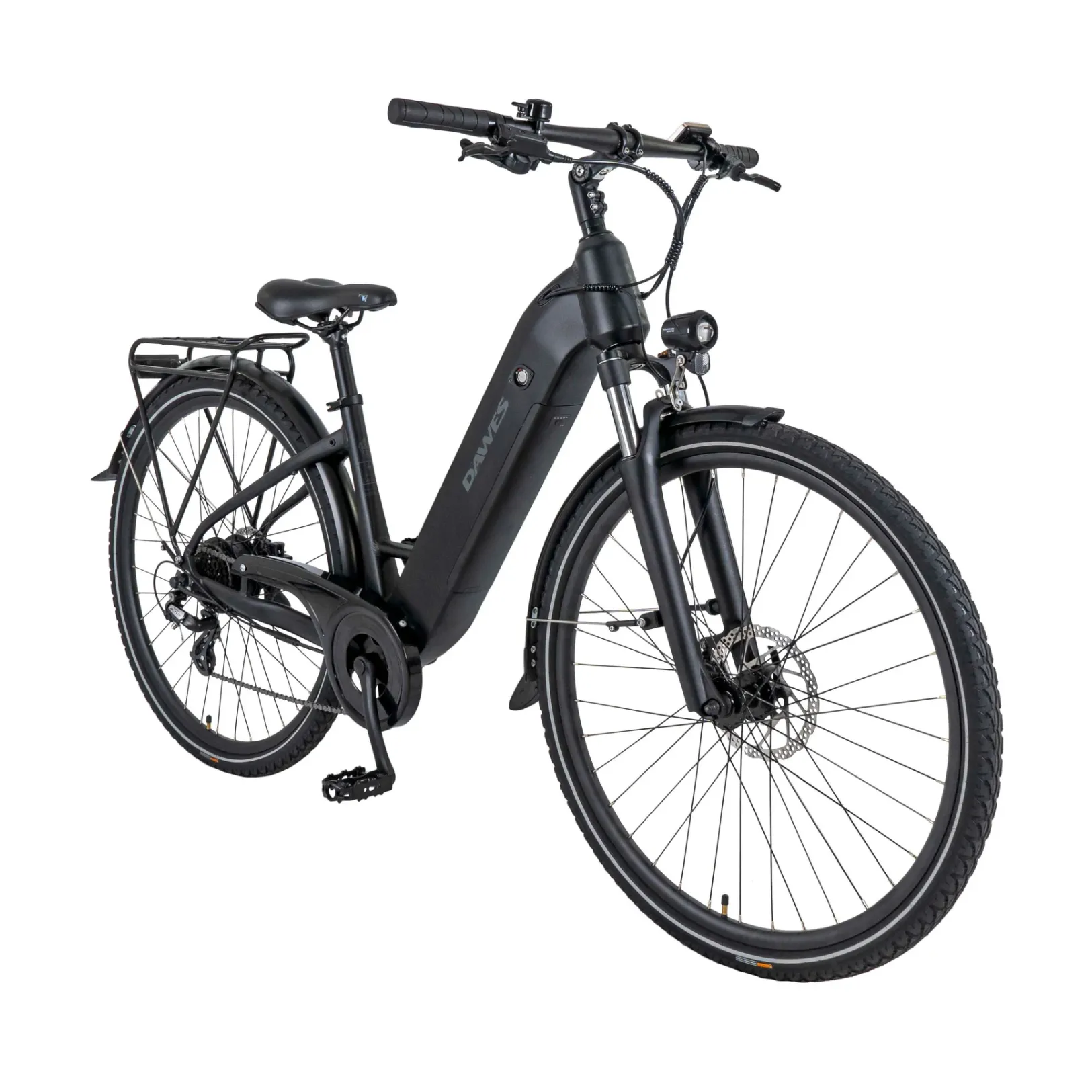 Dawes Spire Low Step 1.0 Electric Hybrid Bike, Small Black