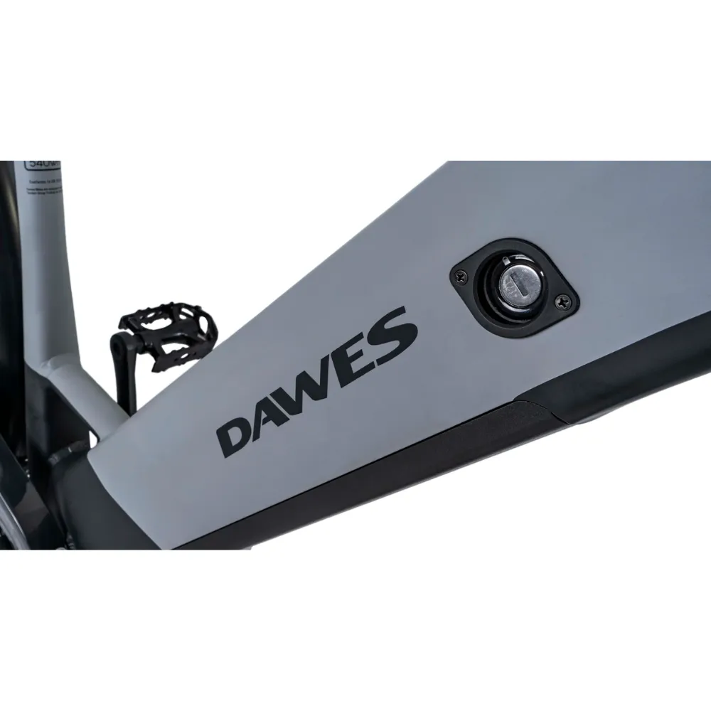 Dawes Spire Low Step 2.0 Electric Hybrid Bike, Small Light Grey/Black