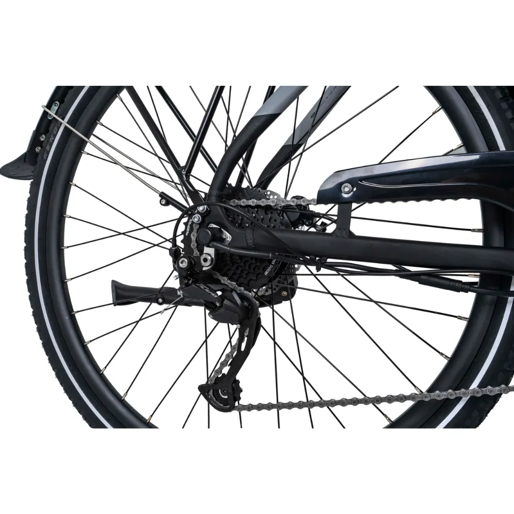 Dawes Spire Low Step 2.0 Electric Hybrid Bike, Small Light Grey/Black