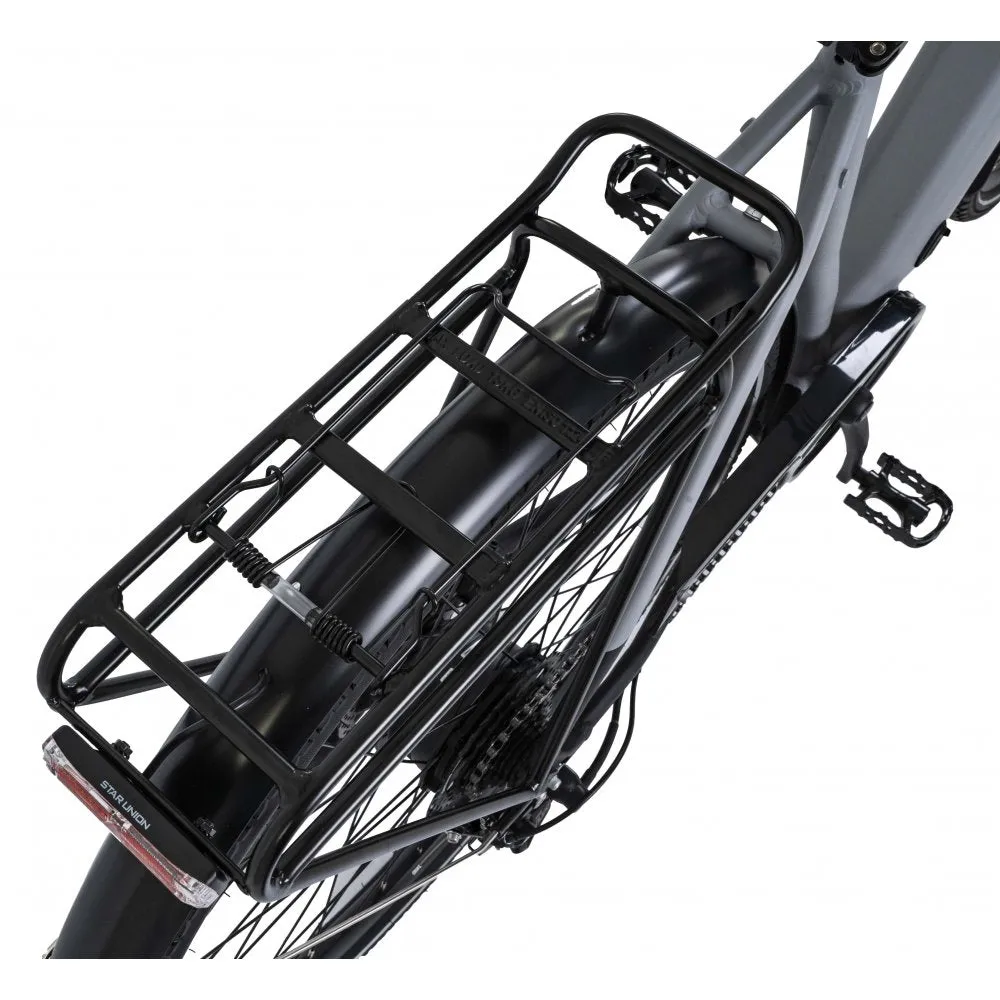Dawes Spire Low Step 2.0 Electric Hybrid Bike, Small Light Grey/Black