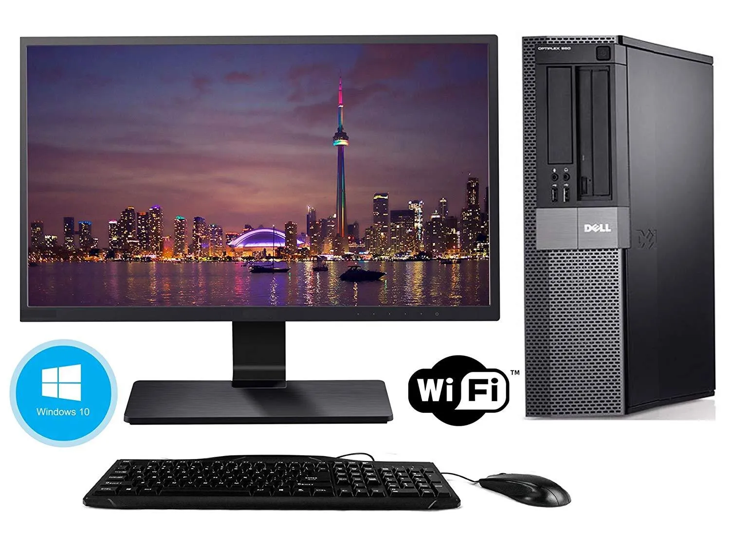 Dell Optiplex 9010 Core I7 3770 22" Dell Monitor~Windows 10 64 Bit  Keyboard~Mouse~WiFi Refurbished