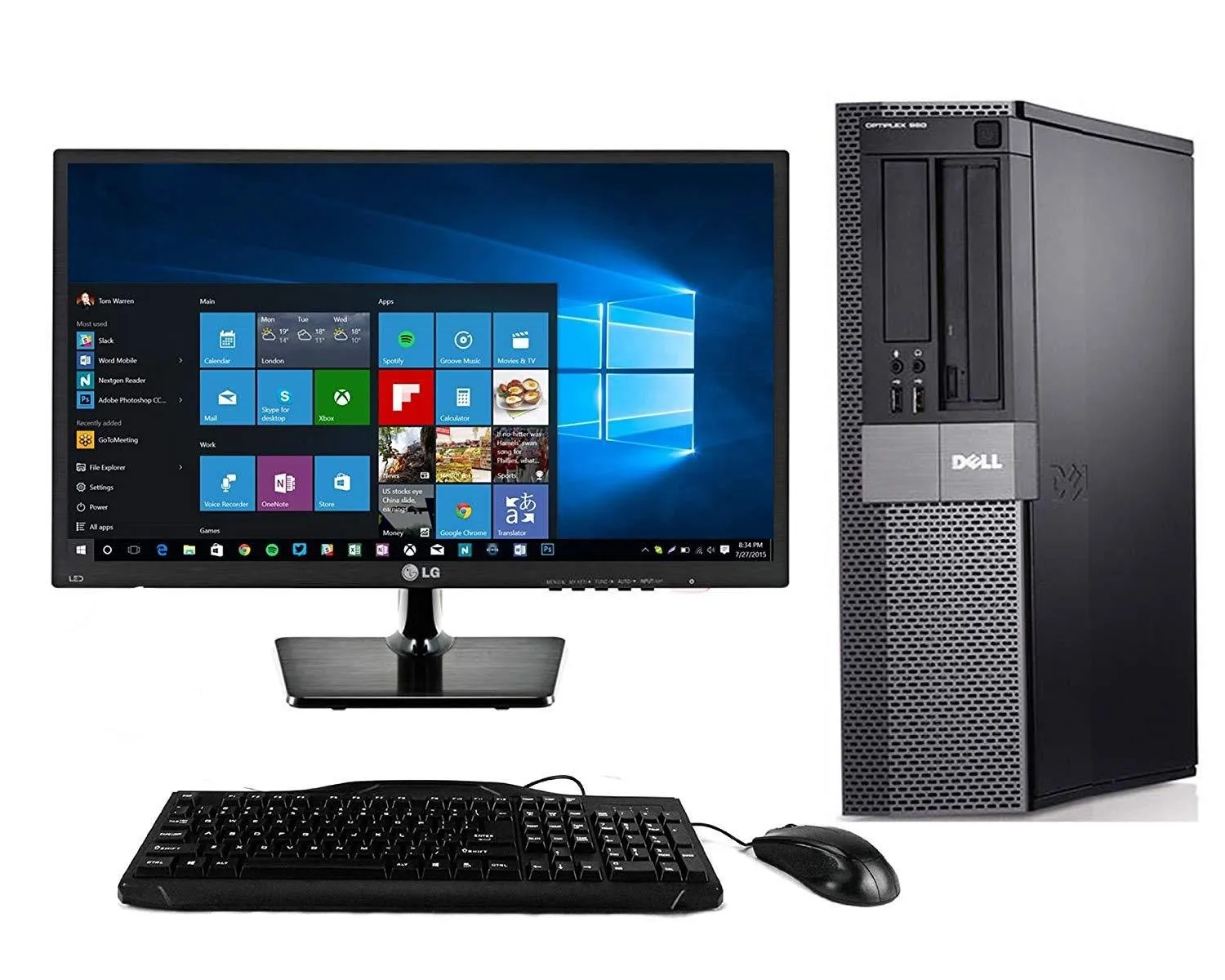 Dell Optiplex 9010 Core I7 3770 22" Dell Monitor~Windows 10 64 Bit  Keyboard~Mouse~WiFi Refurbished