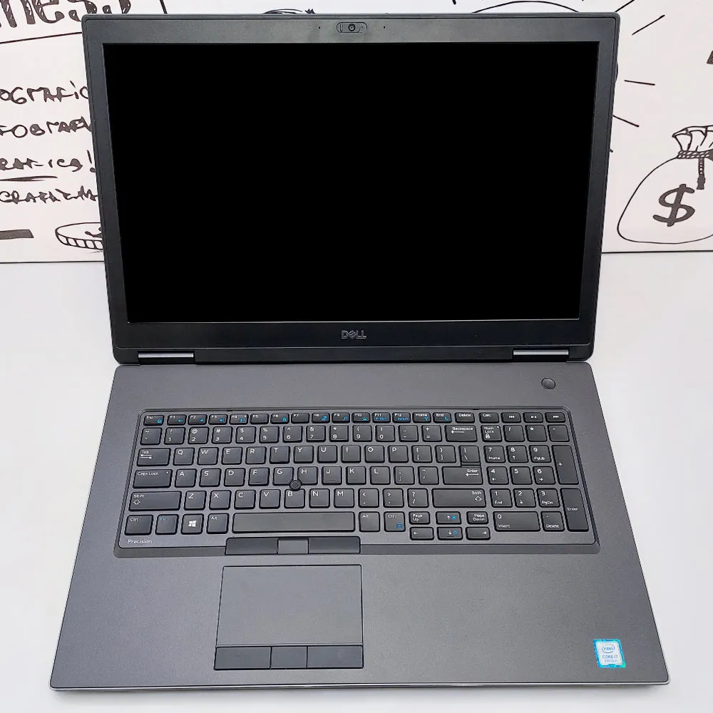 Dell Precision 7740 Workstation Laptop (Intel Core i9-9980HK - 64GB DDR4 - M.2 NVME 1TB - Nvidia Quadro RTX 3000 6GB - 17.3 Inch FHD - Cam) Original Used