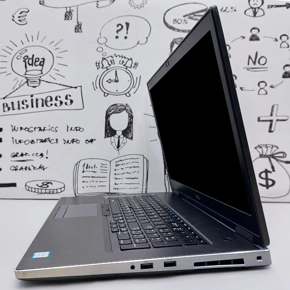 Dell Precision 7740 Workstation Laptop (Intel Core i9-9980HK - 64GB DDR4 - M.2 NVME 1TB - Nvidia Quadro RTX 3000 6GB - 17.3 Inch FHD - Cam) Original Used