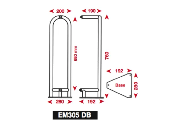 Echomax 305 Radar Reflector Mounting Brackets