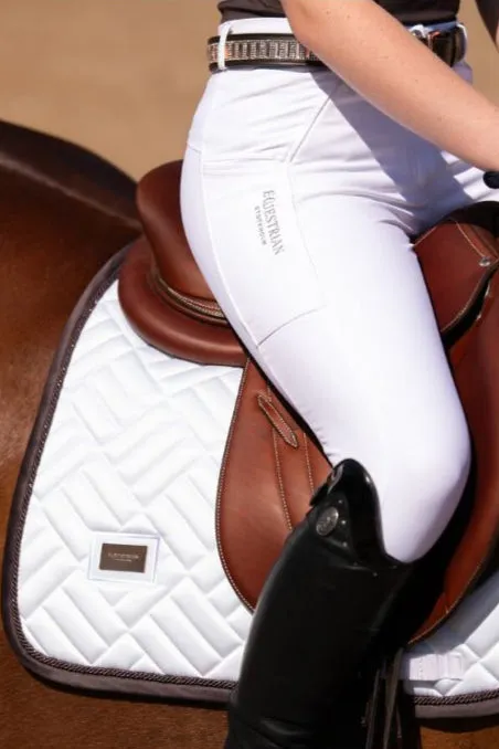Equestrian Stockholm Jump-AP Saddle Pad Modern White-Moonless Night