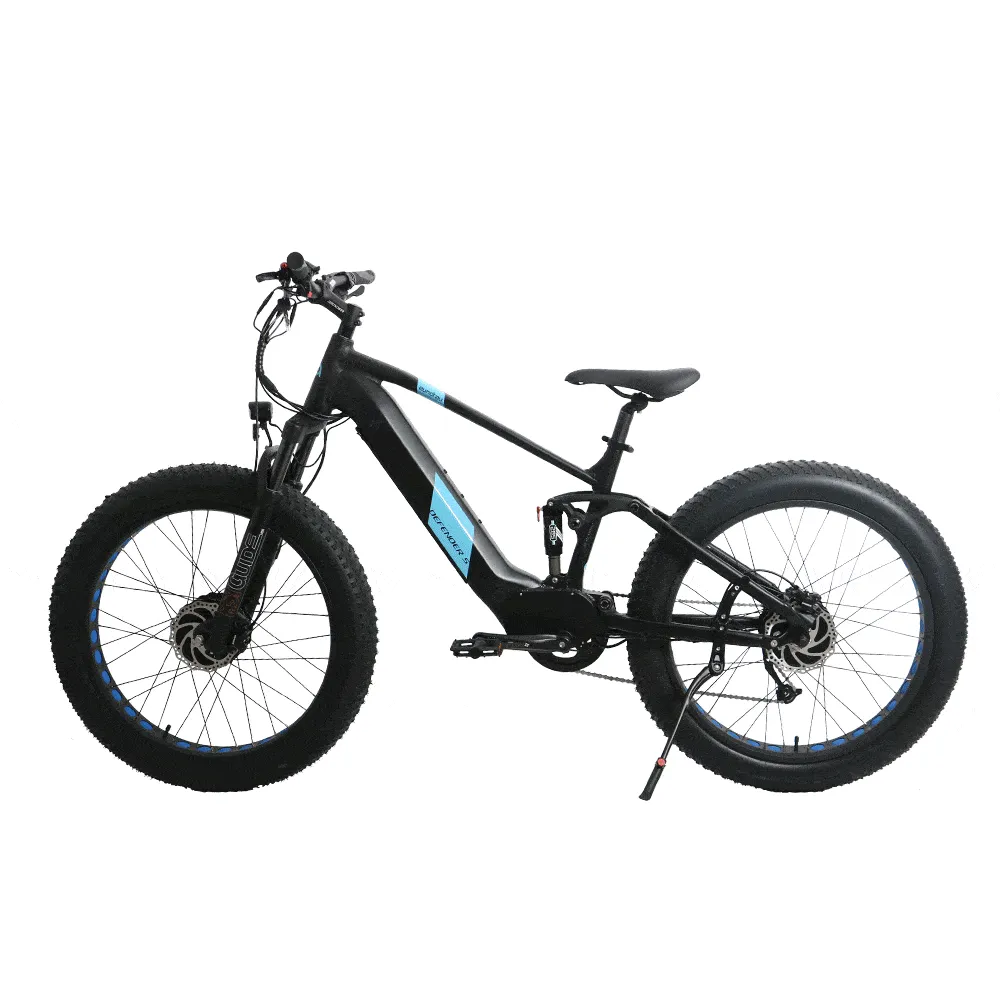 Eunorau Defender S All-Wheel Mid Drive Mountain Electric Bike