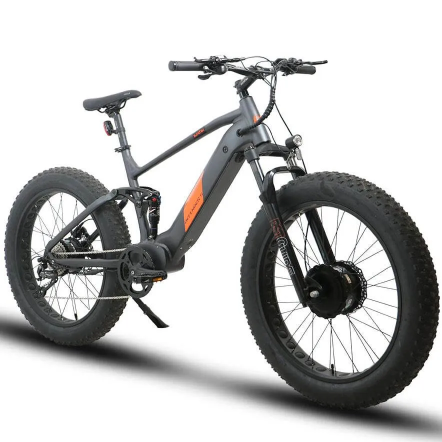 Eunorau Defender S All-Wheel Mid Drive Mountain Electric Bike