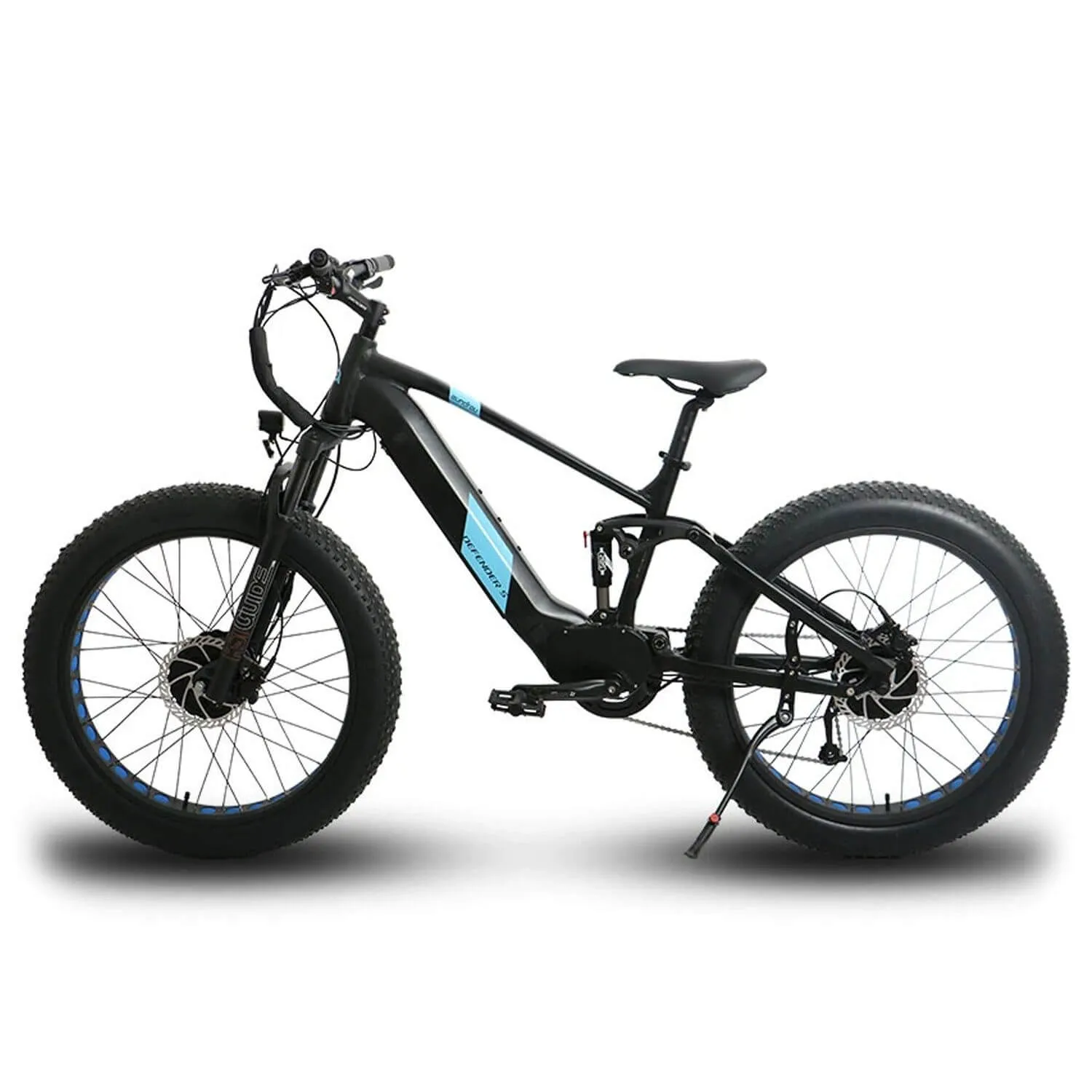 Eunorau Defender S All-Wheel Mid Drive Mountain Electric Bike