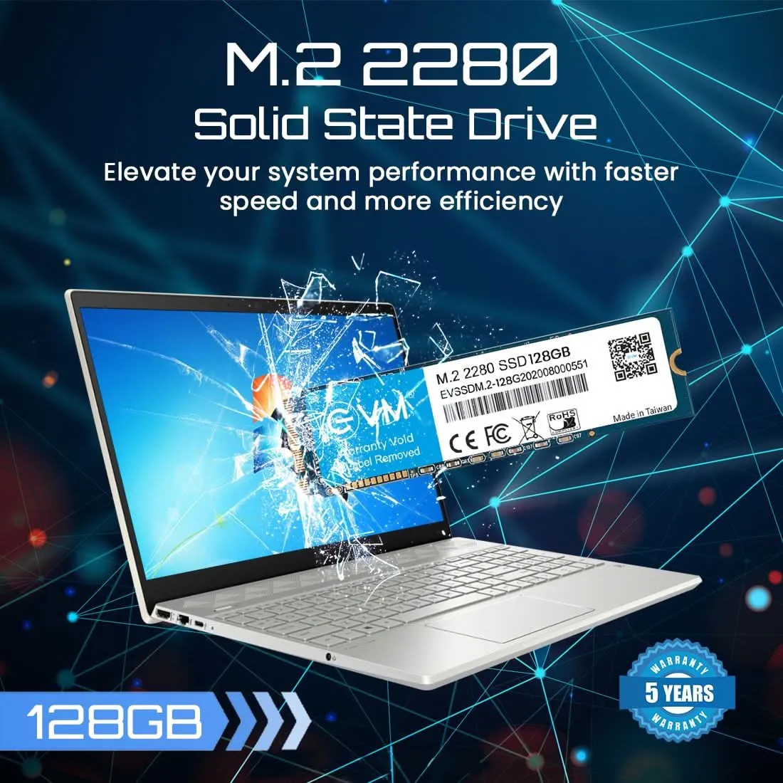EVM 128GB INTERNAL SATA M.2 SSD EVMM2/128GB