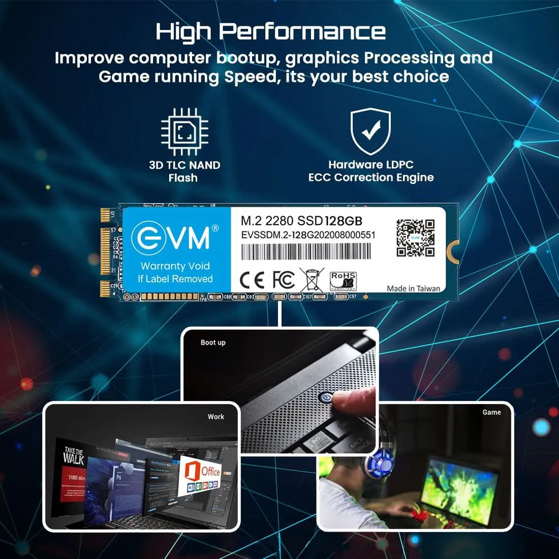 EVM 128GB INTERNAL SATA M.2 SSD EVMM2/128GB