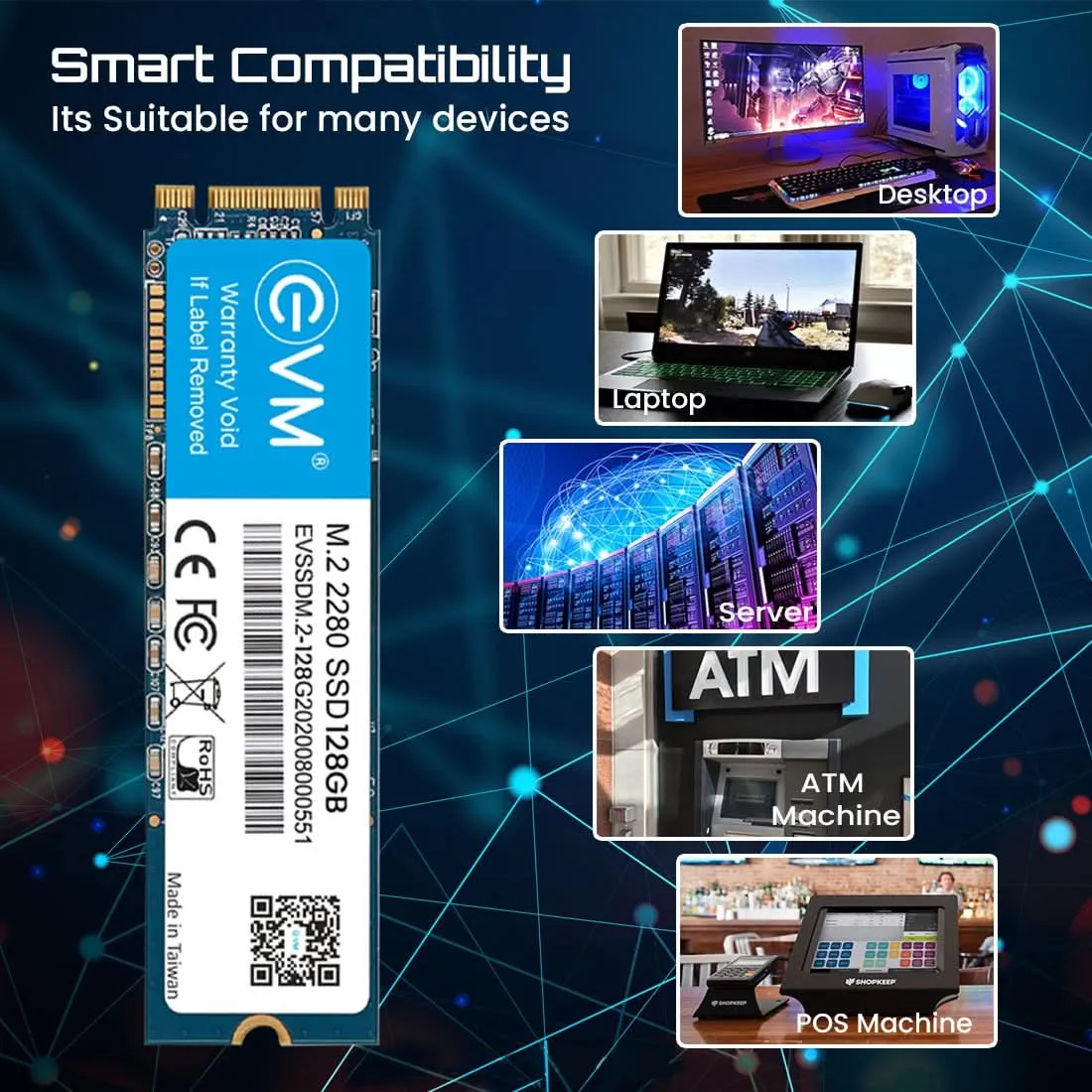 EVM 128GB INTERNAL SATA M.2 SSD EVMM2/128GB