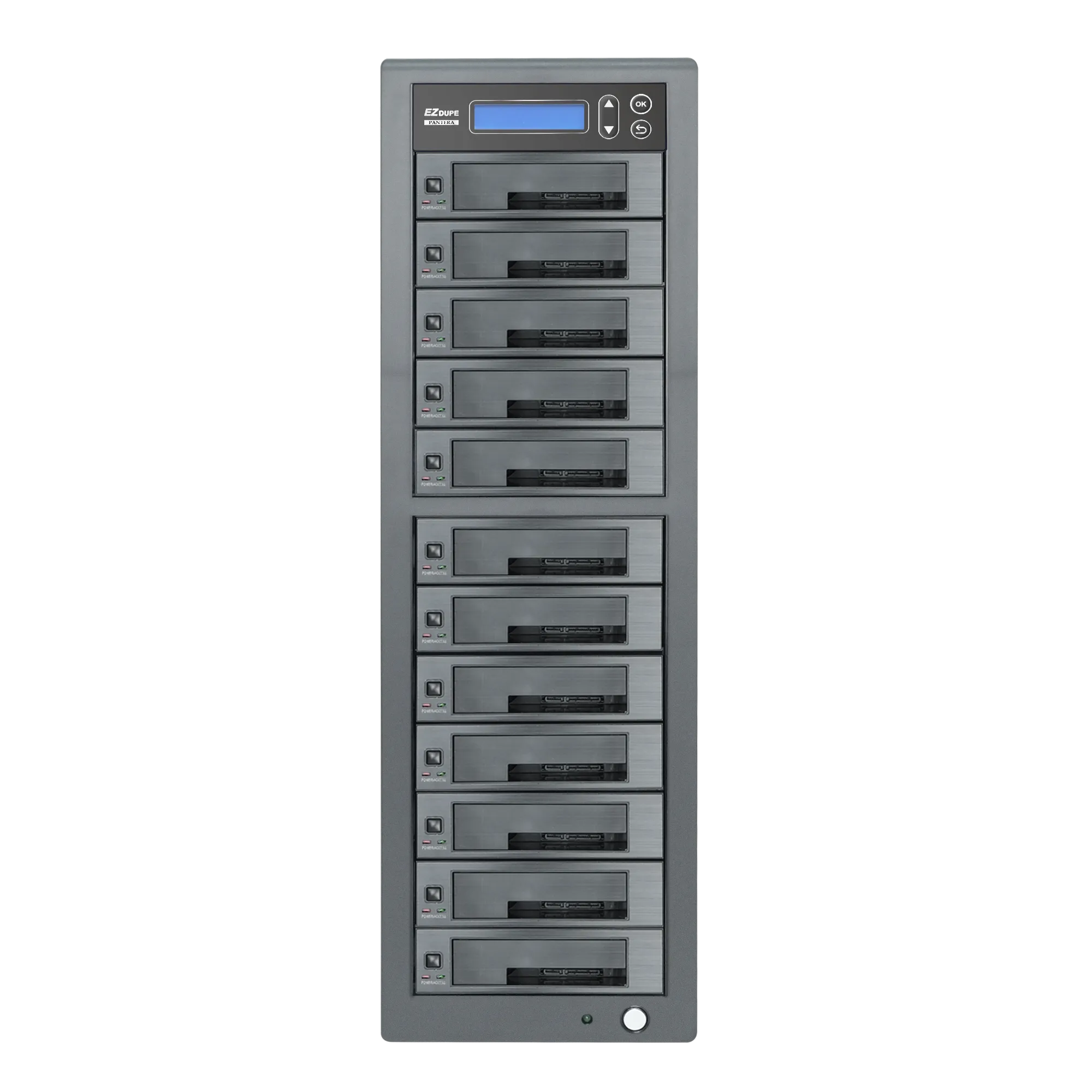 EZ Dupe 1 to 11 SATA Hard Drive / SSD Duplicator & Sanitizer - HD Pantera HDD Cloner 9GB/Min