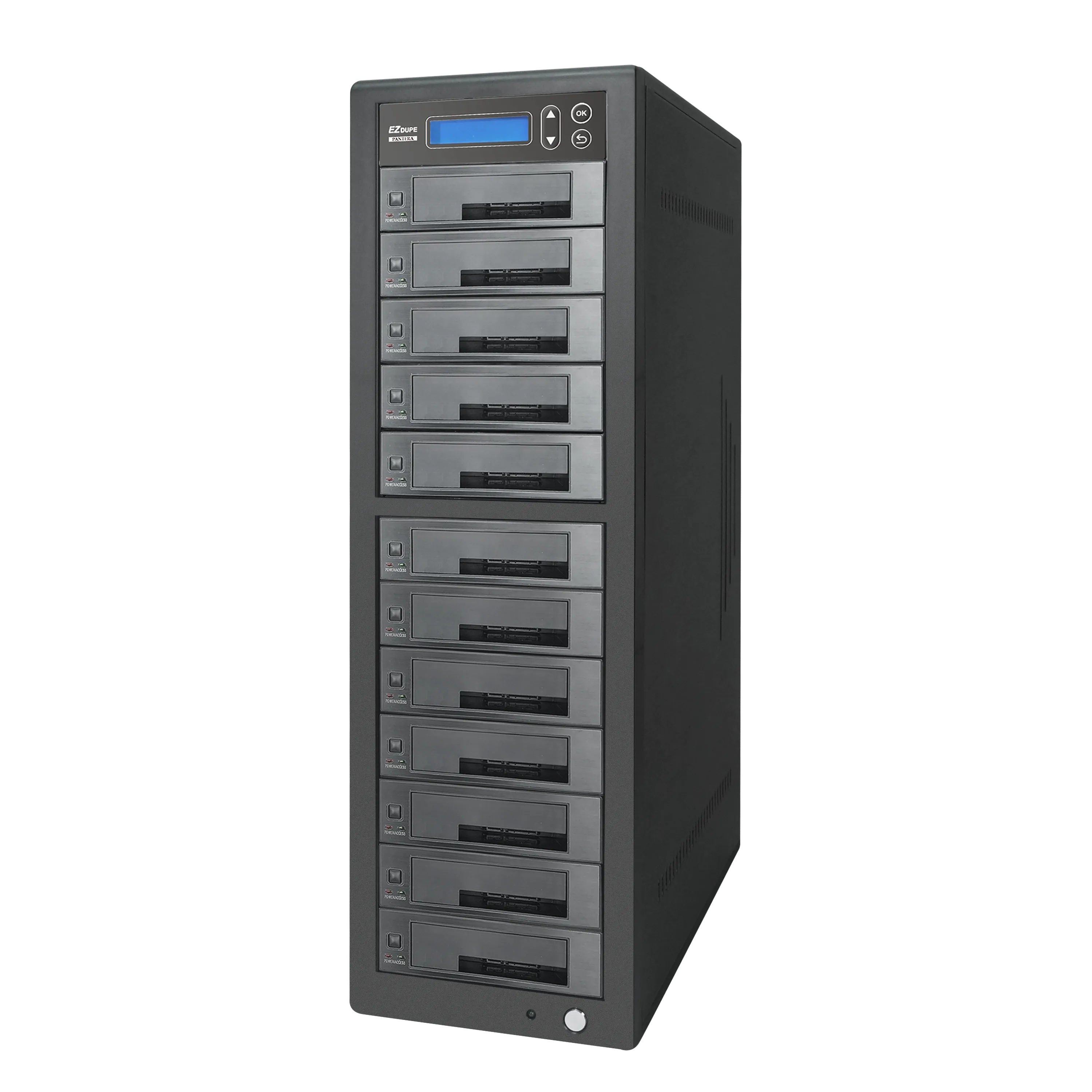 EZ Dupe 1 to 11 SATA Hard Drive / SSD Duplicator & Sanitizer - HD Pantera HDD Cloner 9GB/Min