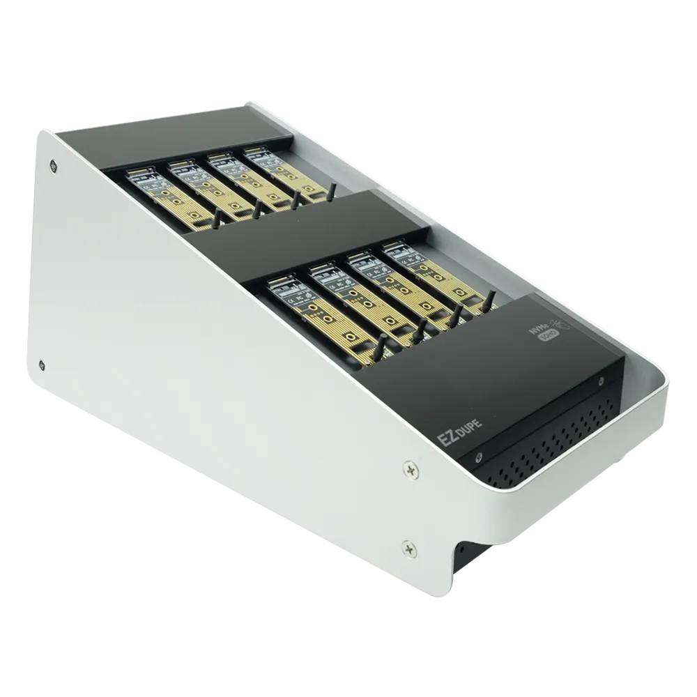 EZ Dupe 1 to 7 M.2 PCIe NVMe & AHCI Duplicator - Cloner & Wiper for M2 22mm Module Storage (B-Key, M-Key & B M Key) Internal SSD Hard Drive (SOHO NVME MKII)