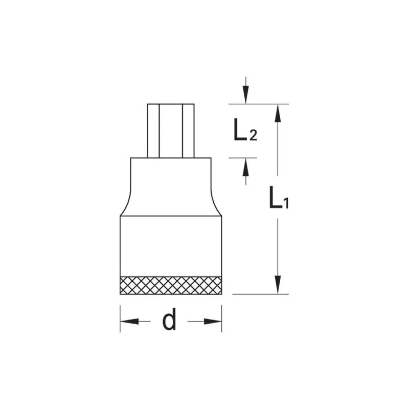 Gedore 2195208 Screwdriver Bit Socket 3/8 Inch 1/8 Inch