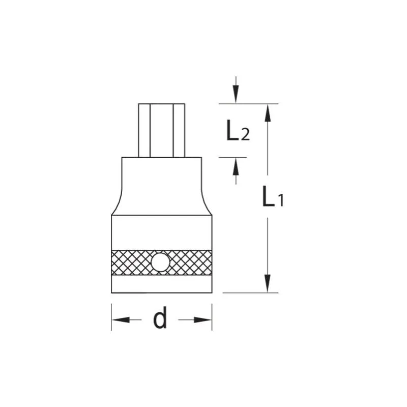 Gedore 6200680 Screwdriver bit socket 1 Inch Drive, 27 mm
