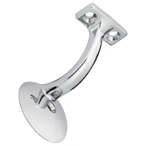Handrail Bracket, Heavy Duty, Round Wall Mounting Escutcheon, One Wall Mounting Screw