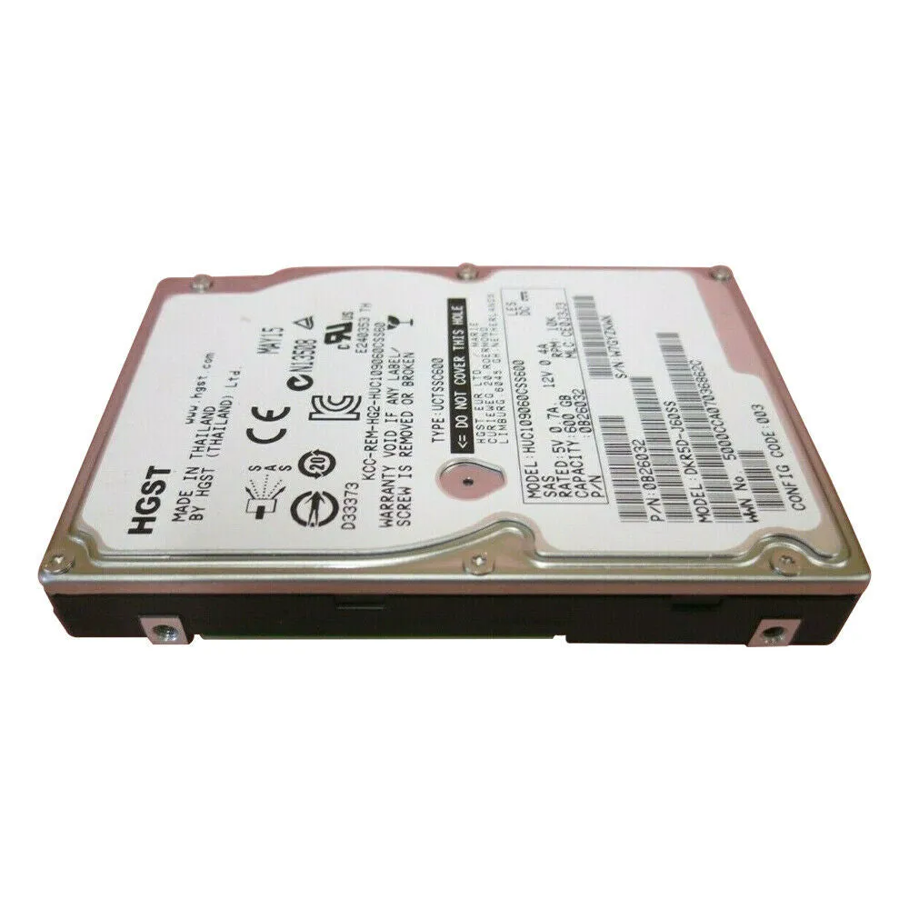 HGST 2.5" (SAS) Internal Hard Drive Server 600GB 10Krpm 0B26040, HUC109060CSS600