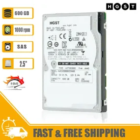 HGST 2.5" (SAS) Internal Hard Drive Server 600GB 10Krpm 0B26040, HUC109060CSS600
