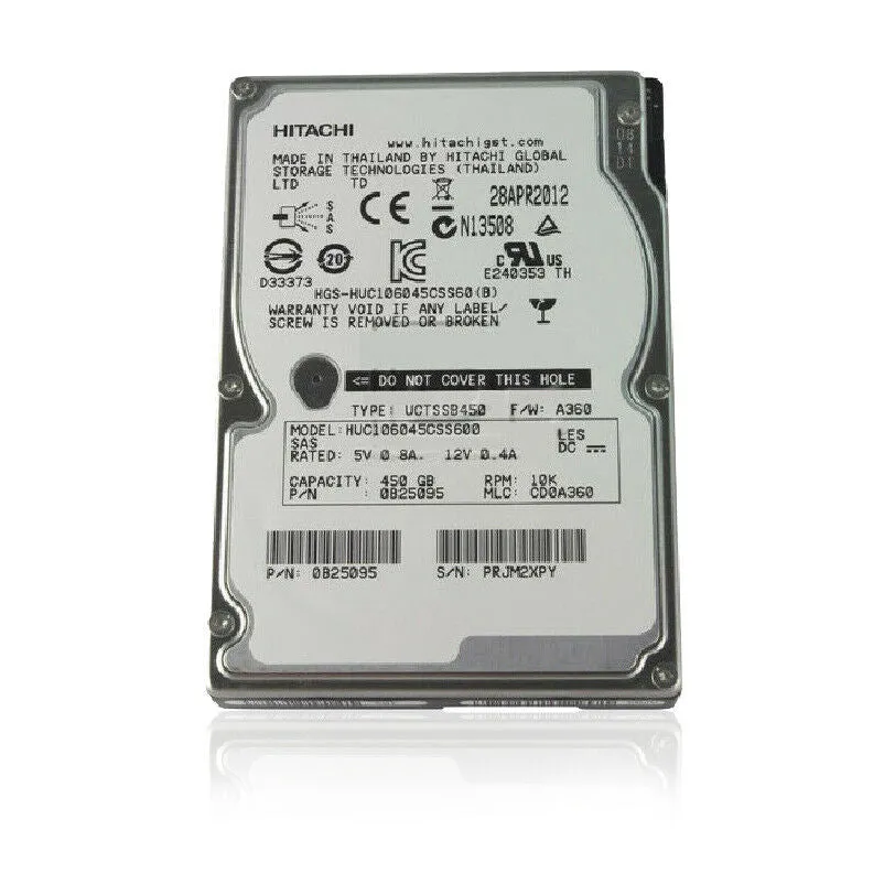 Hitachi (SAS) Ultrastar 2.5" Hard Drive 450GB 10Krpm 0B25095, HUC106045CSS600