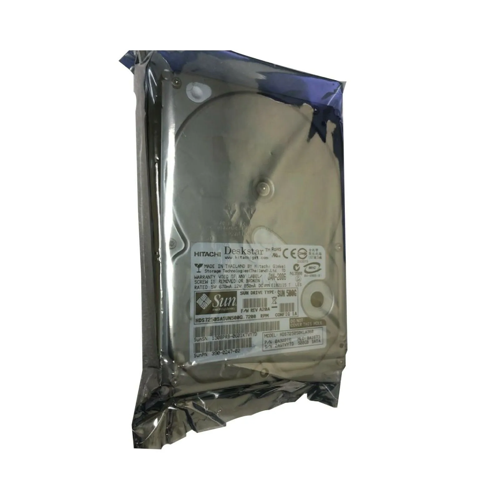 Hitachi (SATA) 3.5" Internal HD 500GB 7200rpm HDD 0A32216 HDS725050KLA360
