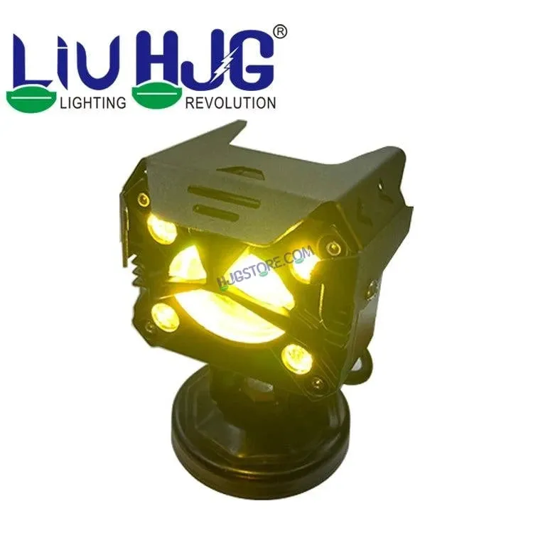 HJG P24 Lens Foglight NEW MEGA DRIVE Fog Light For Bike/Car/Thar/Jeep ( Cool White, 60W each * 2 = 120W Total ) - Pack of 2 P24 HJG Foglight with Multi DRL