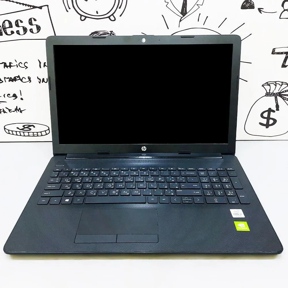 HP 15-DA2005NE Laptop (Intel Core i7-10510U - 16GB DDR4 - 256GB M.2   HDD 500GB - Nvidia Geforce MX 130 4GB - 15.6 Inch HD - Cam - DVD RW) Used
