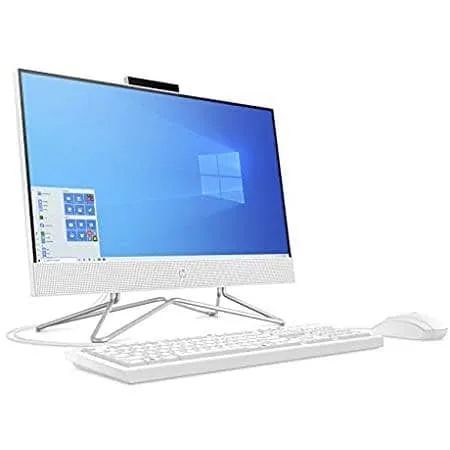 HP 22-df0000ne All in One Desktop, 22-Inch Display, 10 Gen Intel Core i3, 4GB RAM, 1TB HDD, Intel UHD Graphics, EN-AR KB - White