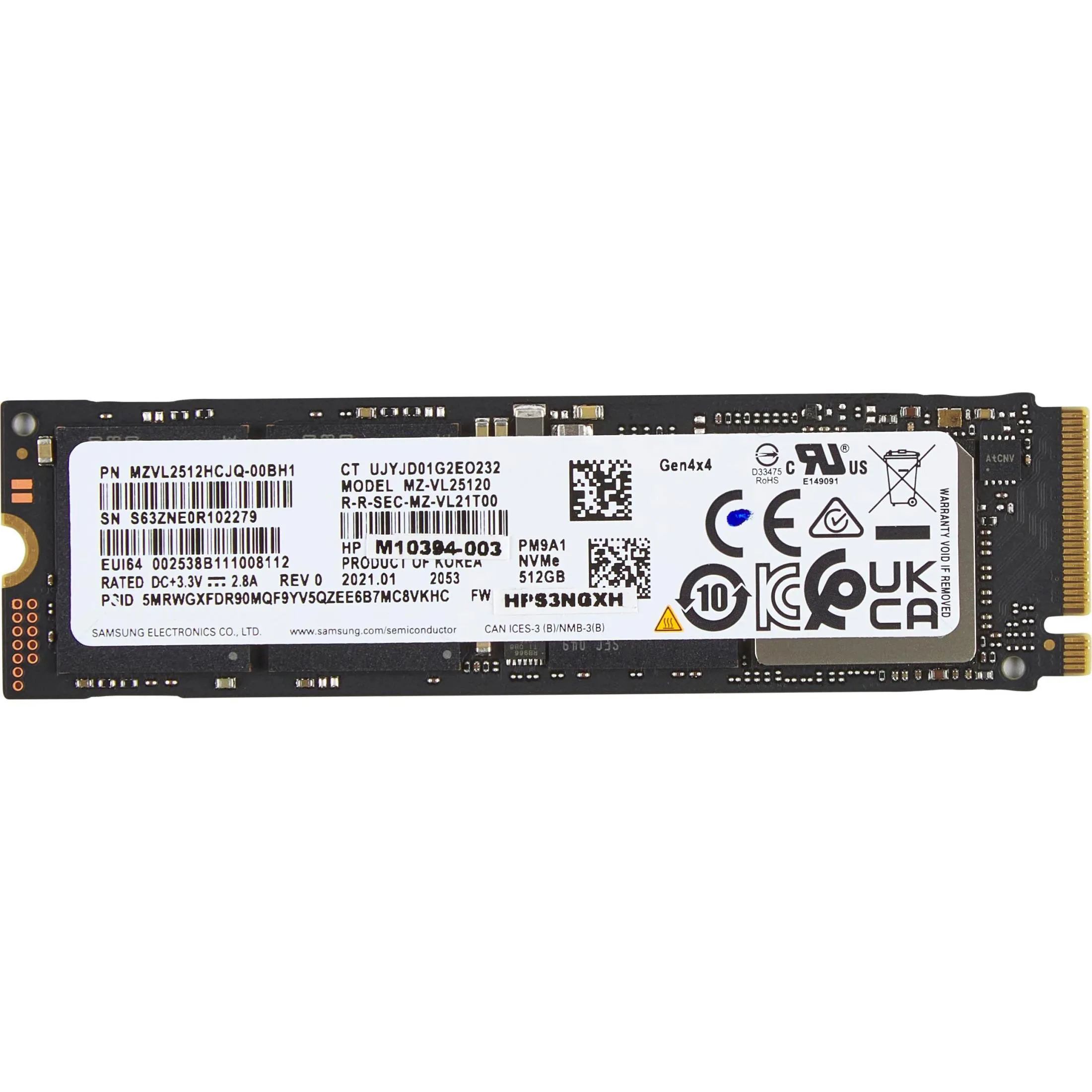 HP 512GB M.2 NVMe Internal SSD 5R8X9AA